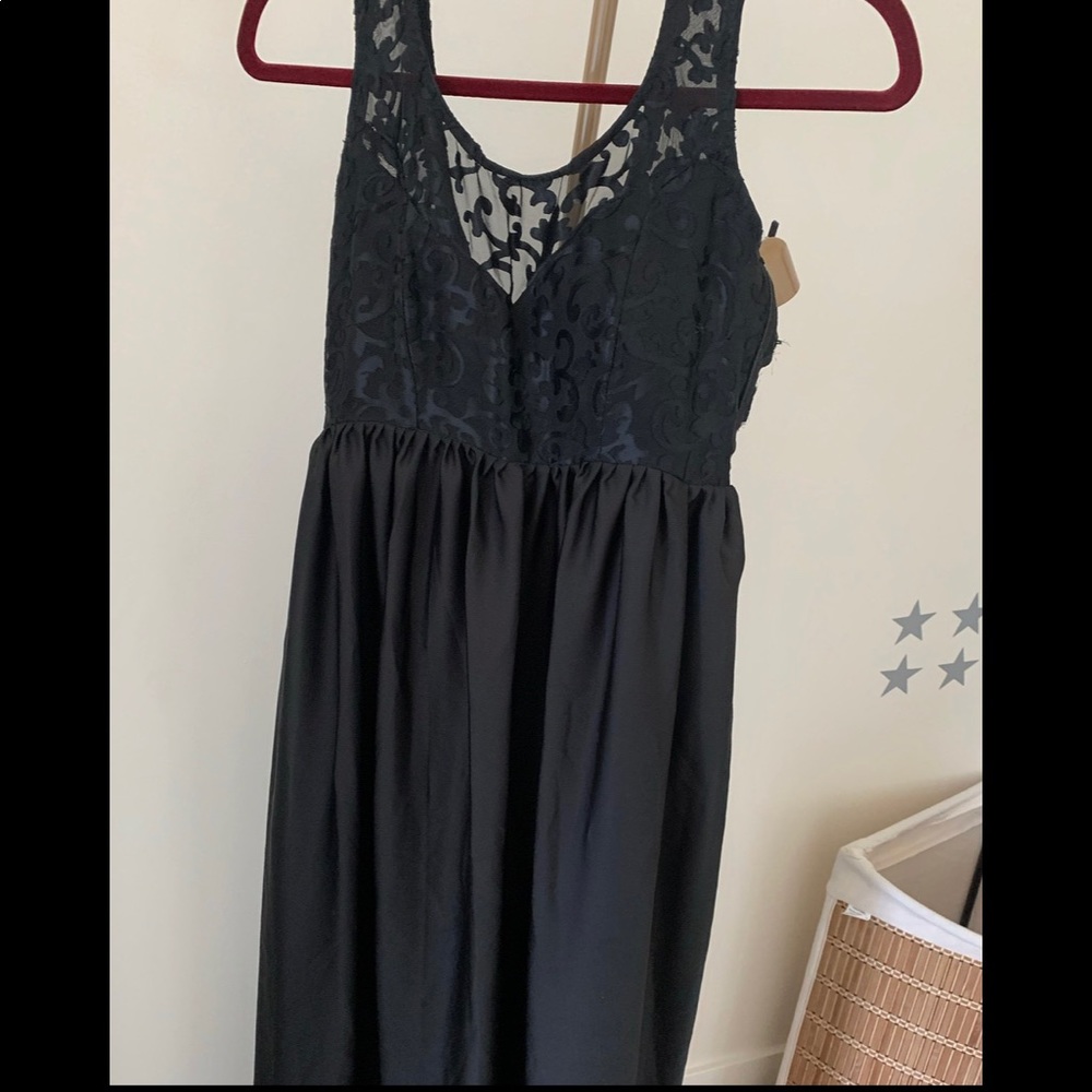 Full length black gown